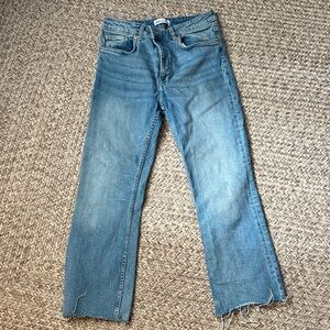 Zara Light Blue Straight Leg Jeans